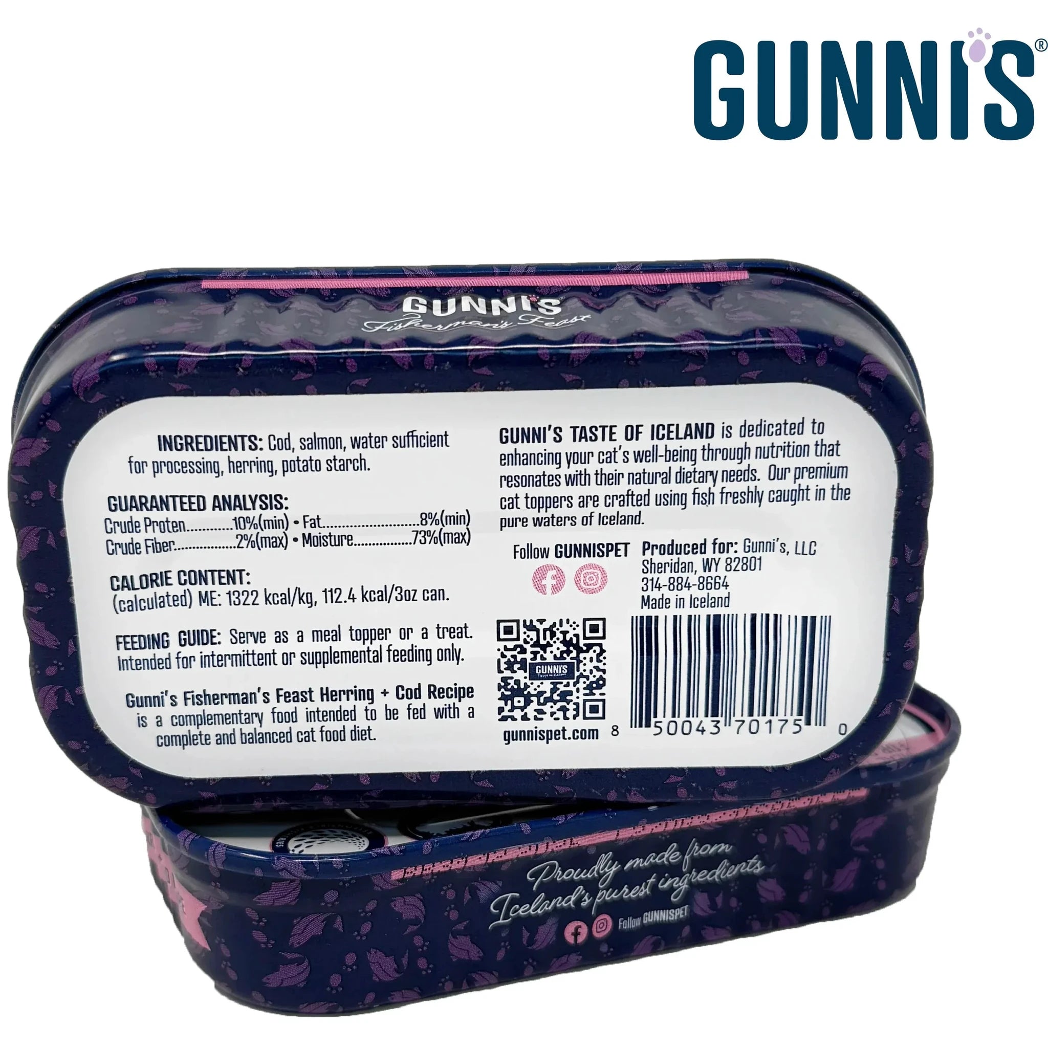 Gunni's Herring & Cod Recipe Food Topper For Cats by GUNNIS