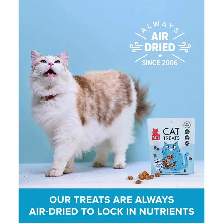 Plato Pet Treats Air-Dried Tuna & Salmon Cat Treats 70g by Plato Pet Treats