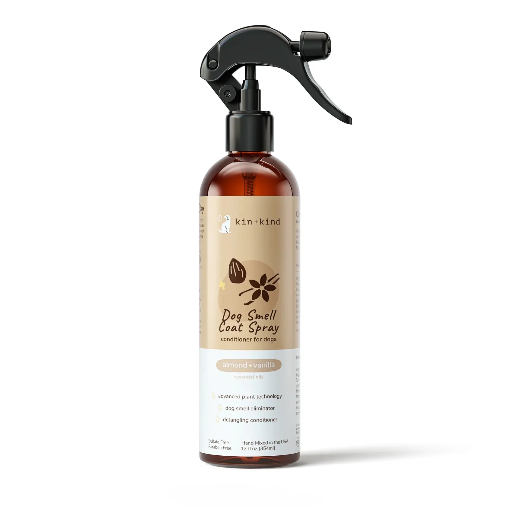 Kin + Kind Coat Spray for Dog Smells - Almond+Vanilla