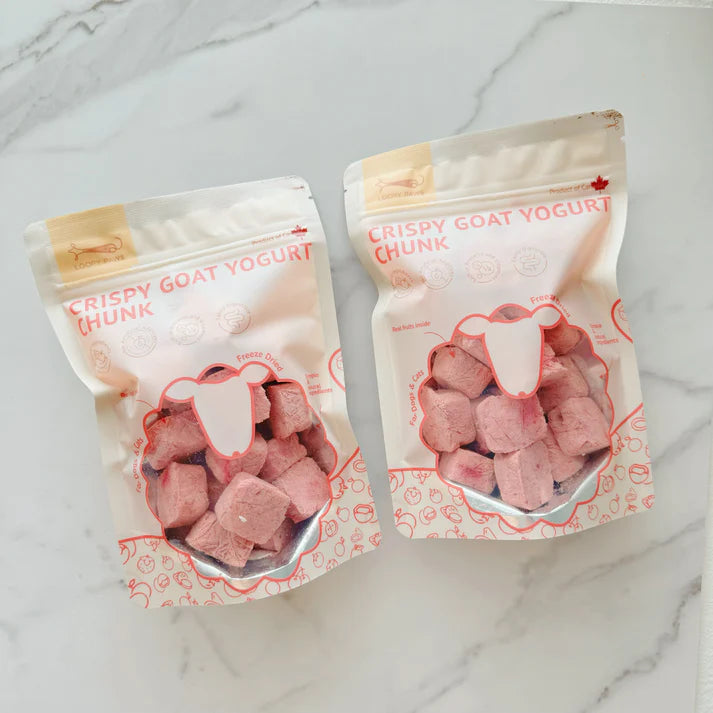 Loopy Paws Crispy Goat Yogurt Chunk - Cranberry for Dogs & Cats 30g