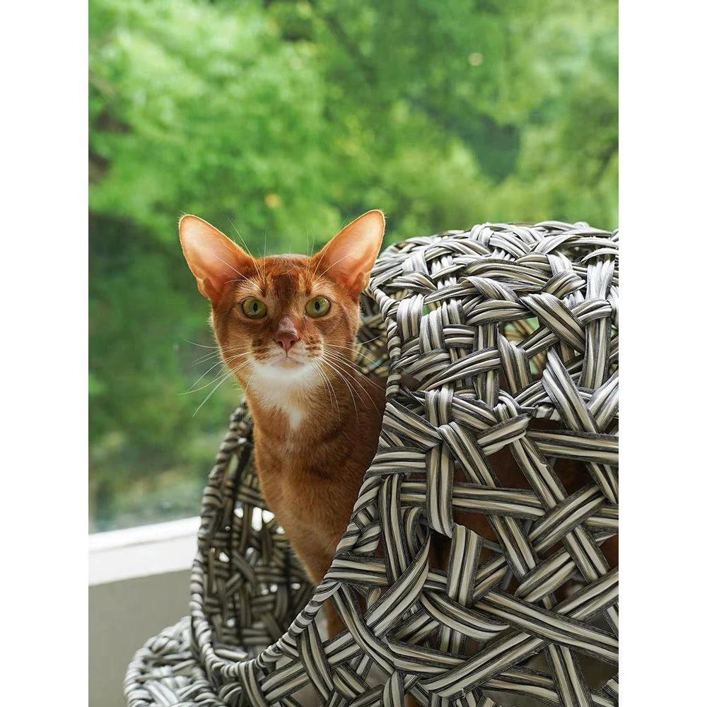 Zeze Woven Hammock Cat Bed Gray by Zeze