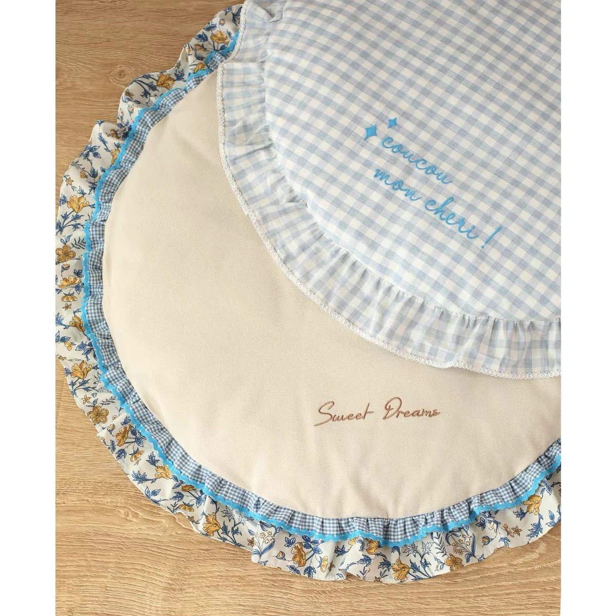 Minan Khaki Plaid Pet Cushion by Minan