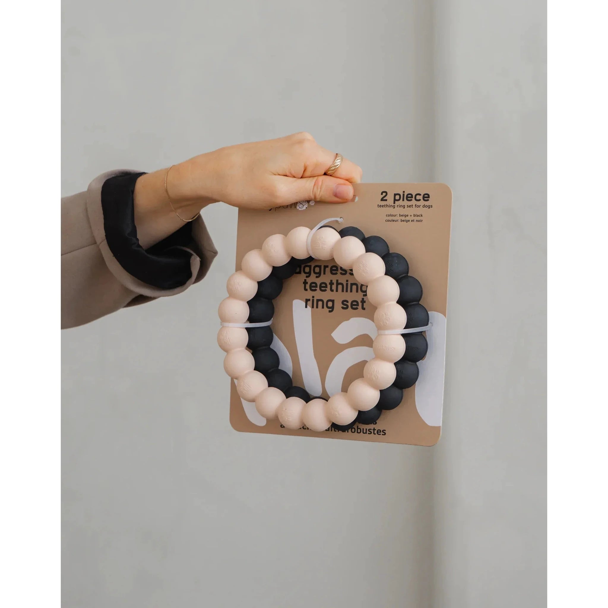 Dexypaws 2 Piece Aggressive Teething Ring Set by Dexypaws