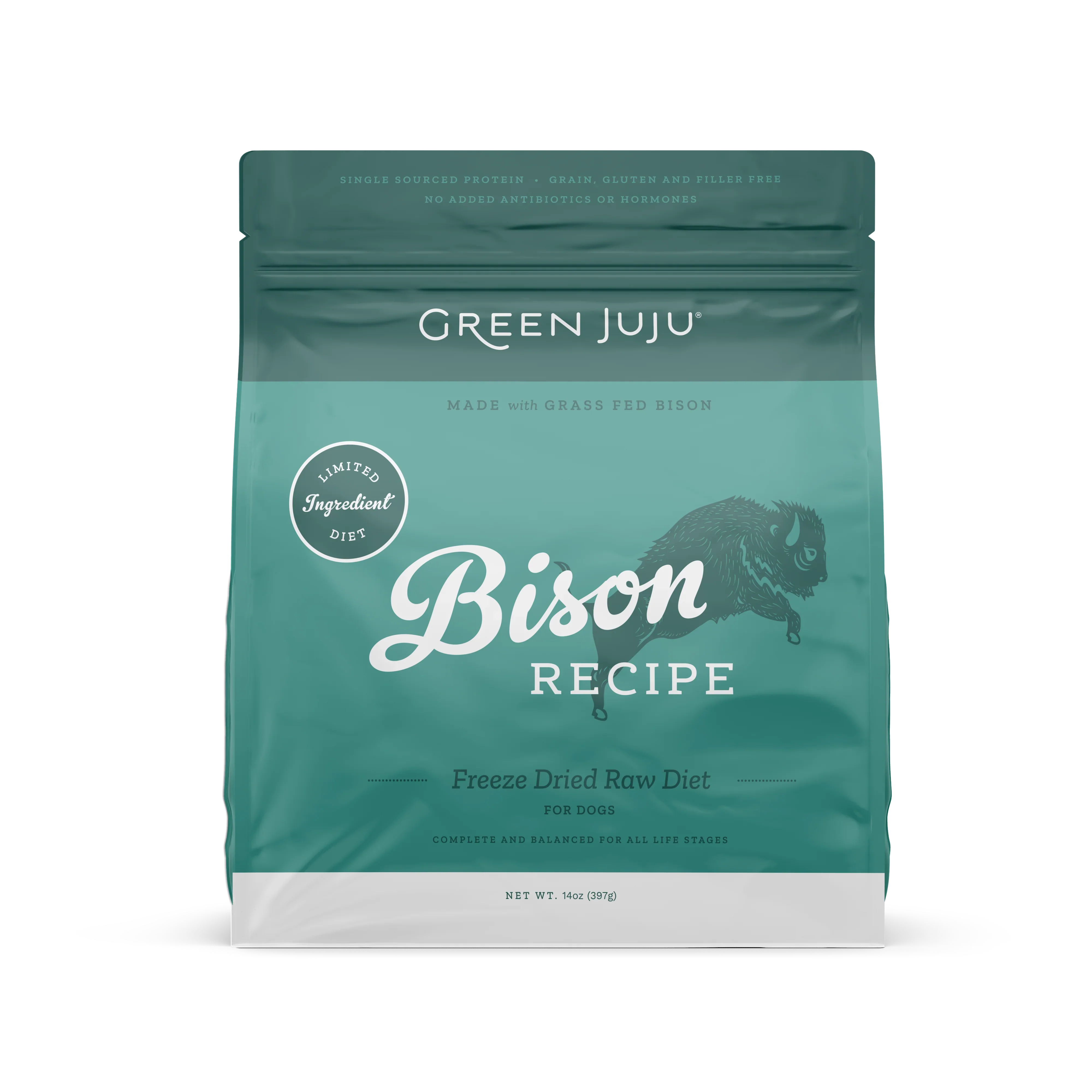 Green Juju Dog Freeze Dried Raw Bison 397g