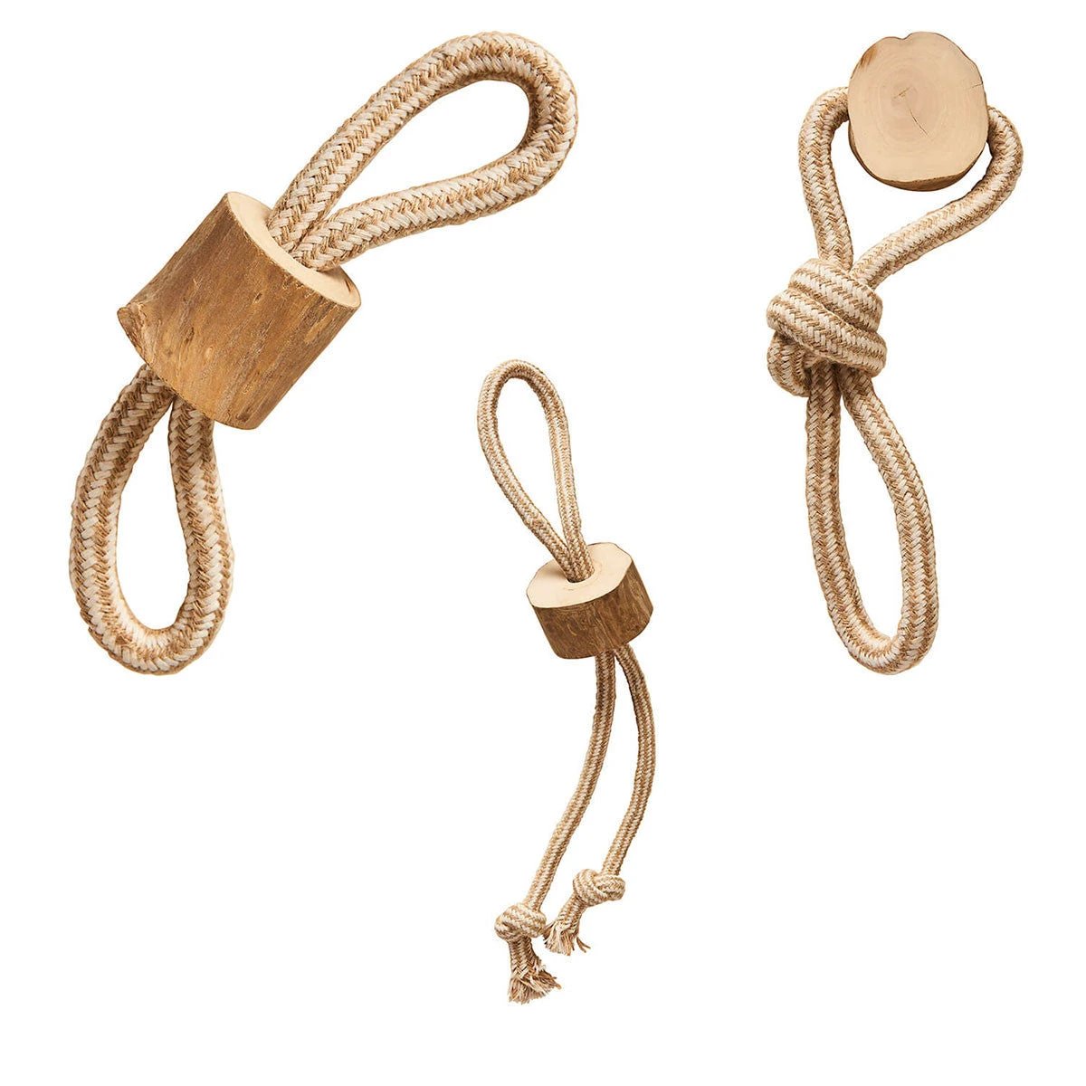 SPOT Love the Earth Coffee Wood Chew Rope Tug by Spot
