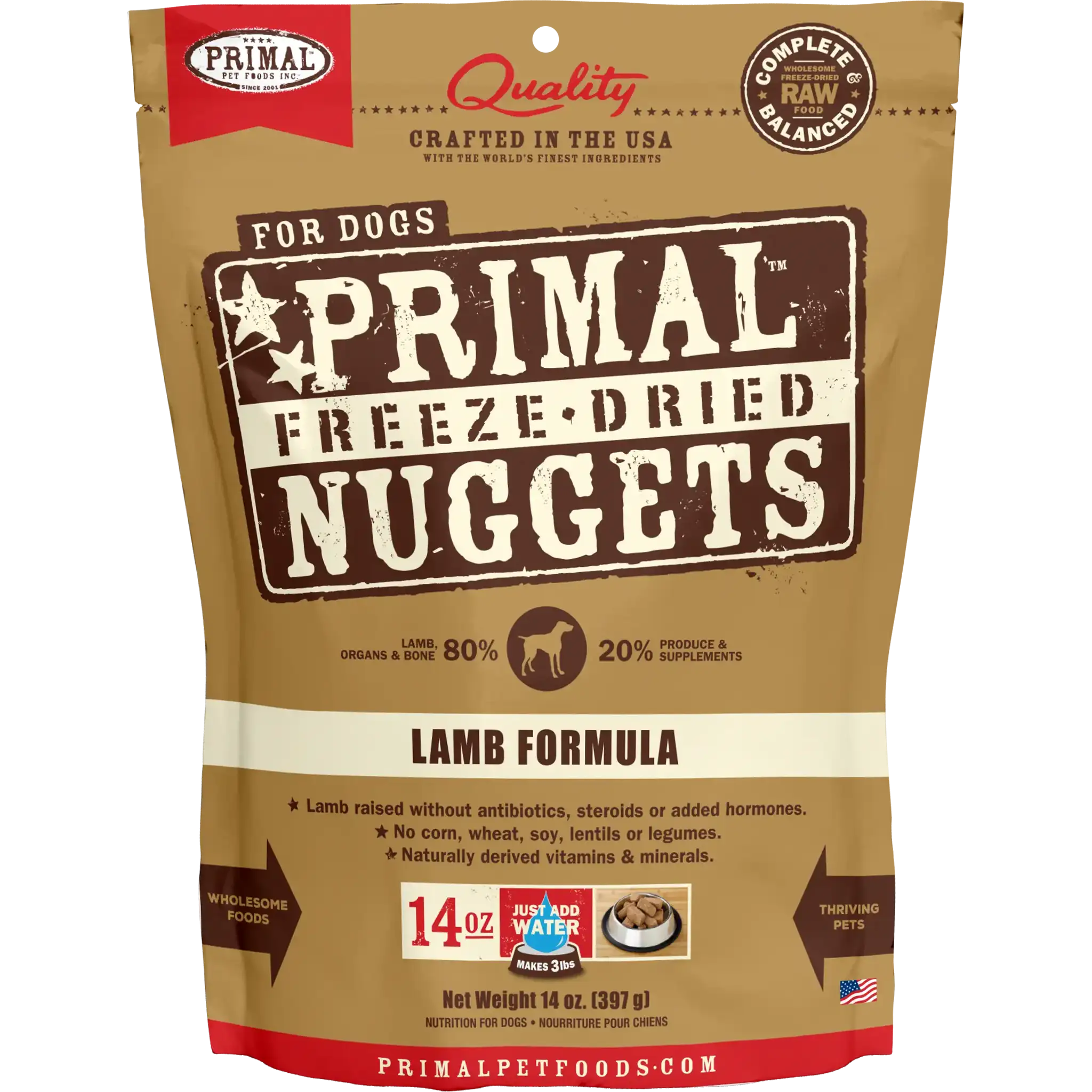 Primal Canine Freeze-Dried Nuggets Lamb Formula Dog Food