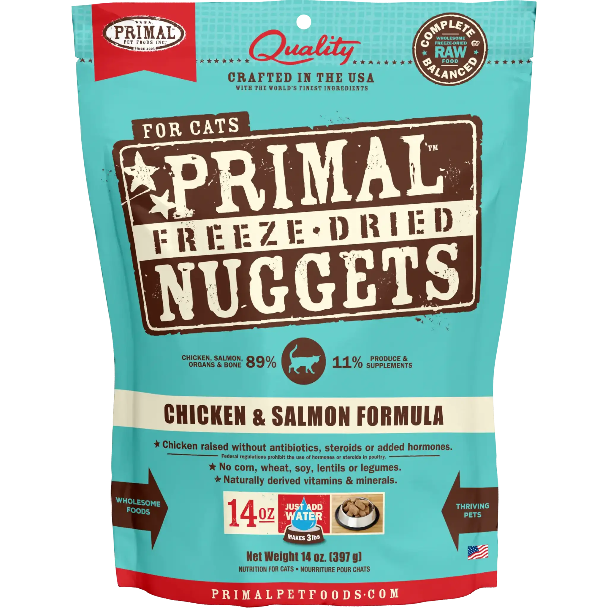 Primal Freeze-Dried Raw Nuggets Cat Food Chicken & Salmon Recipe by Primal