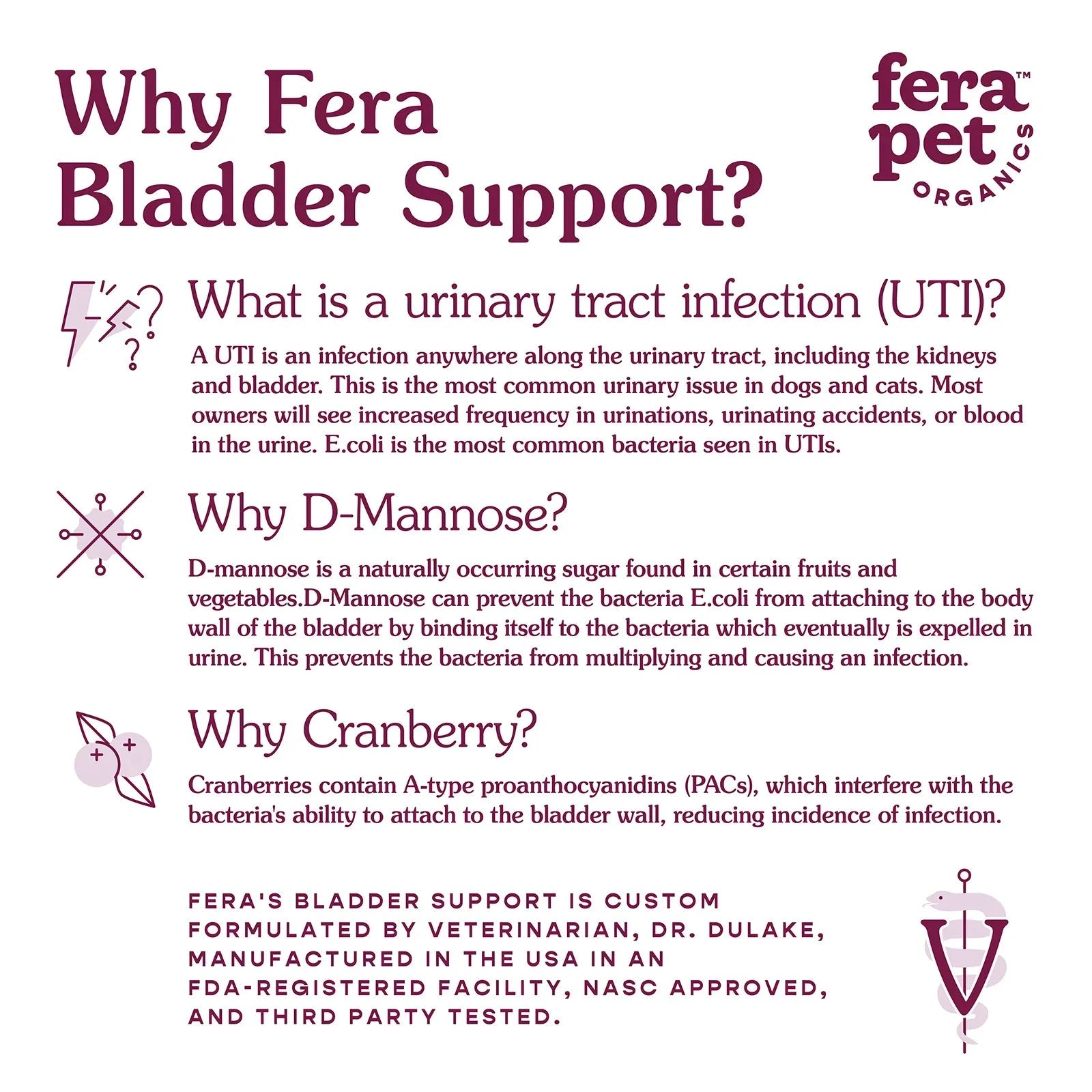 Fera Bladder Support for Dogs & Cats, Powder – 60 Servings by Fera