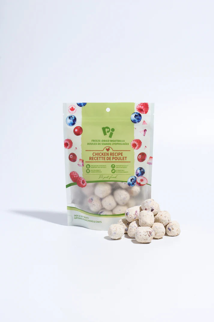 PI Pet Food Freeze-Dried Meatballs Chicken Receipe 50g