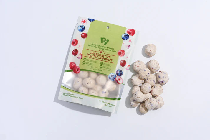 PI Pet Food Freeze-Dried Meatballs Chicken Receipe 50g