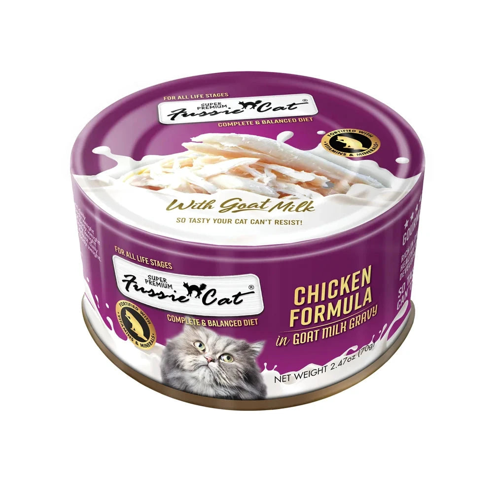 Fussie Cat Super Premium Chicken Formula in Goat Milk Gravy by Fussie Cat