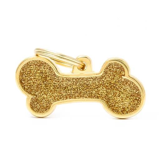 MyFamily Shine Glitter Bone ID tag by MyFamily
