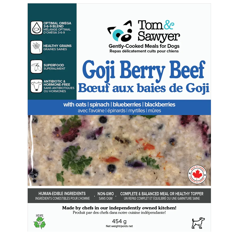 Tom&Sawyer Goji Berry Beef Gently-cooked Frozen Meals for Dogs by Tom Sawyer