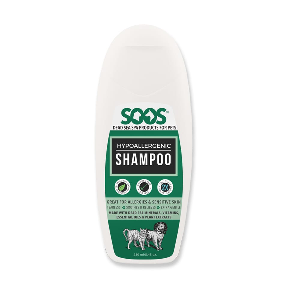 (Groomers' Choice) Soos Pets Natural Dead Sea Hypoallergenic Pet Shampoo For Dogs & Cats 500ml