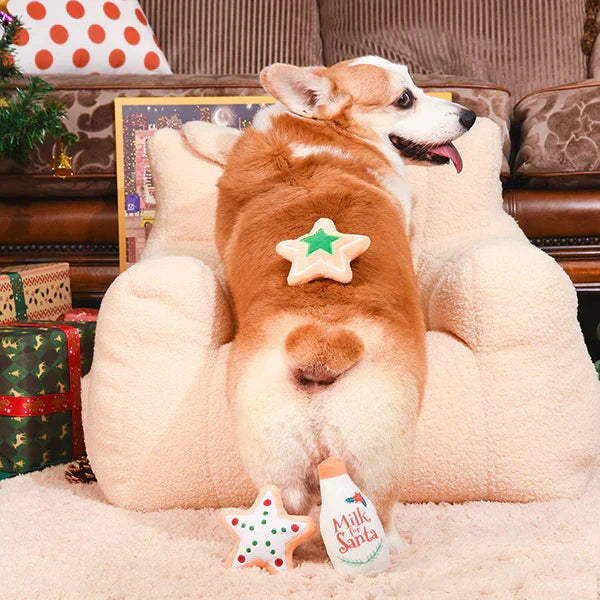 HugSmart Happy Woofmas Milk & Cookies Dog Toys by HugSmart