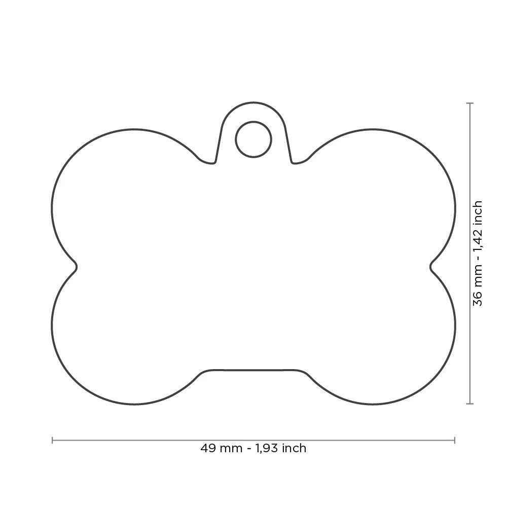 MyFamily Hushtag Aluminum Bone ID Tag by MyFamily