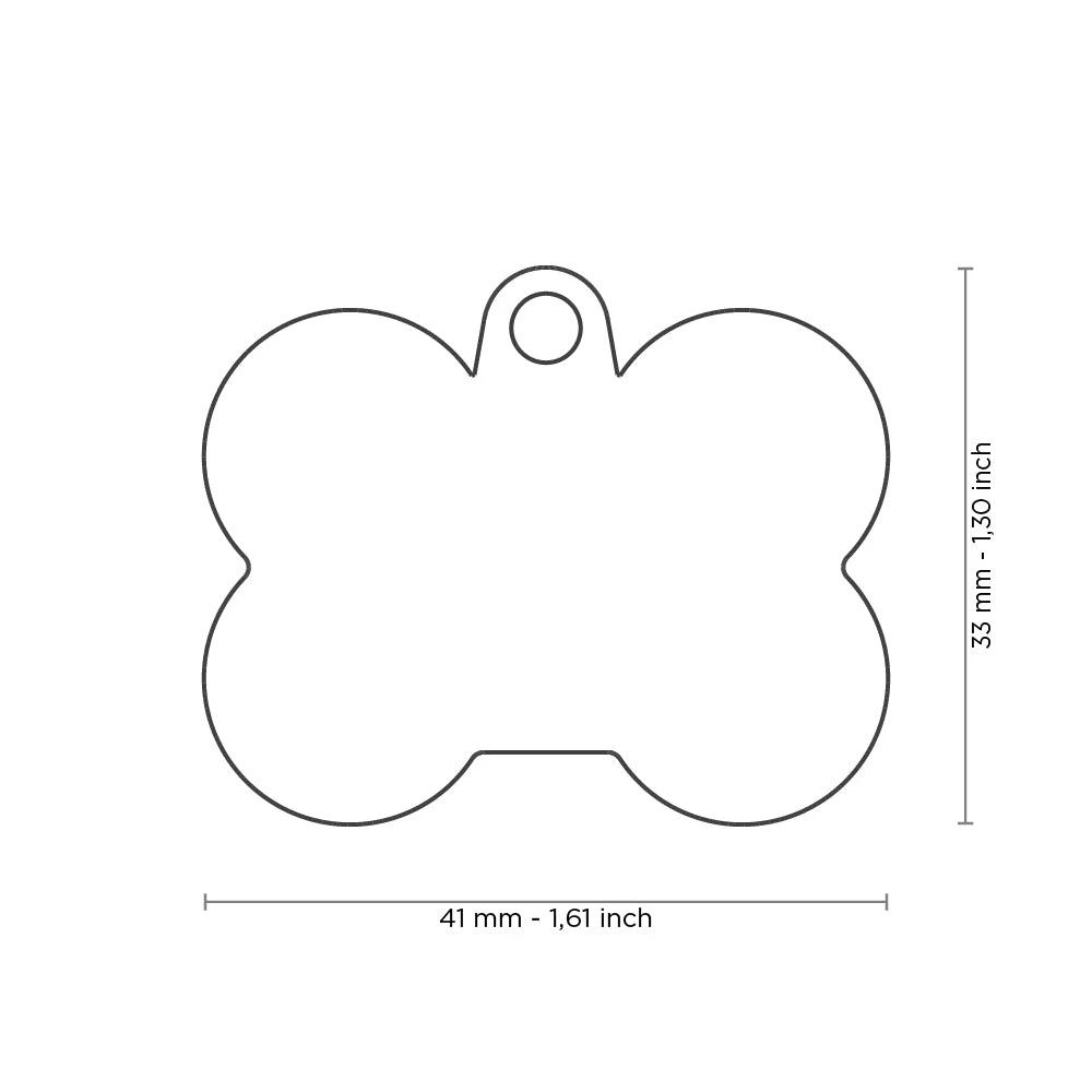 MyFamily Hushtag Aluminum Bone ID Tag by MyFamily