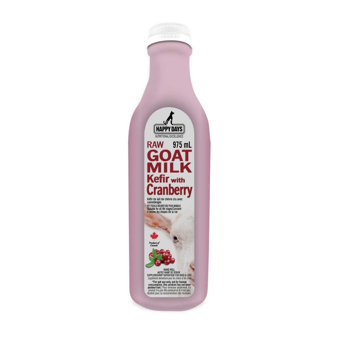 Happy Days Raw Goat Milk Kefir With Cranberry 975ml by Happy Days