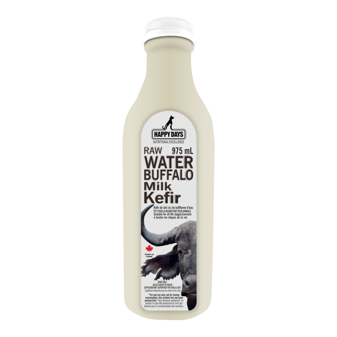 HAPPY DAYS Raw Water Buffalo Milk Kefir 975ml Frozen for Dogs & Cats