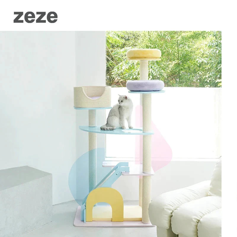 Zeze Acrylic Modern Style Cat Trees by Zeze