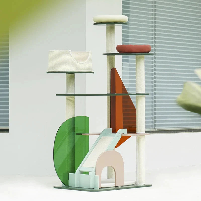 Zeze Acrylic Modern Style Cat Trees by Zeze