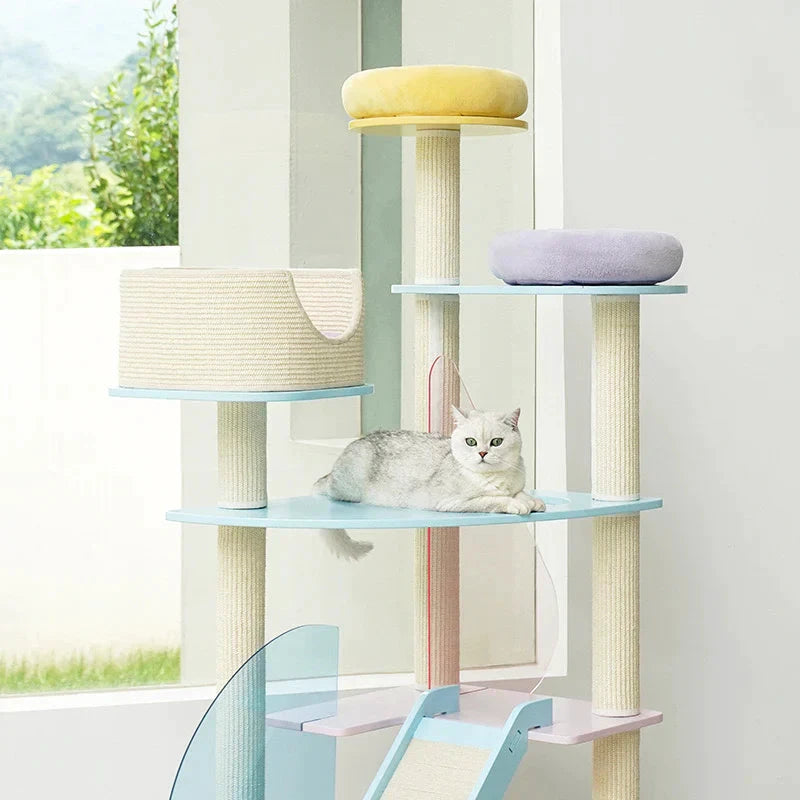 Zeze Acrylic Modern Style Cat Trees by Zeze