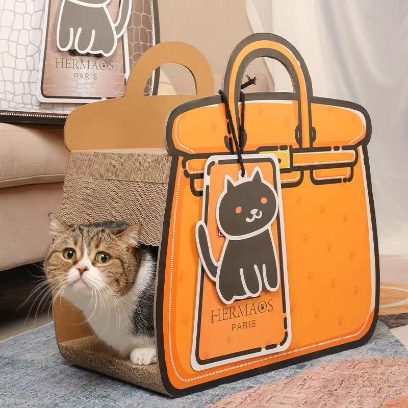 Cat Purse Cat Scratching board by PawsNatural Pet Store