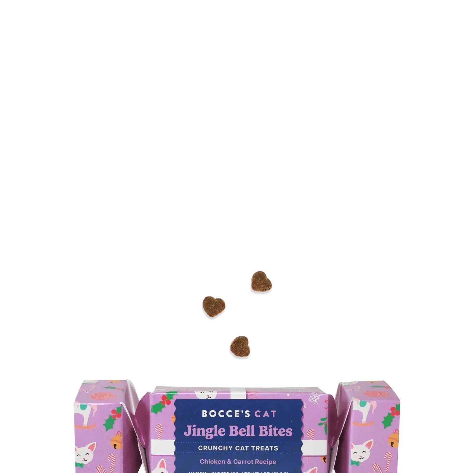 Bocce's Bakery Jingle Bell Bites Cracker - Cat by Bocce's Bakery