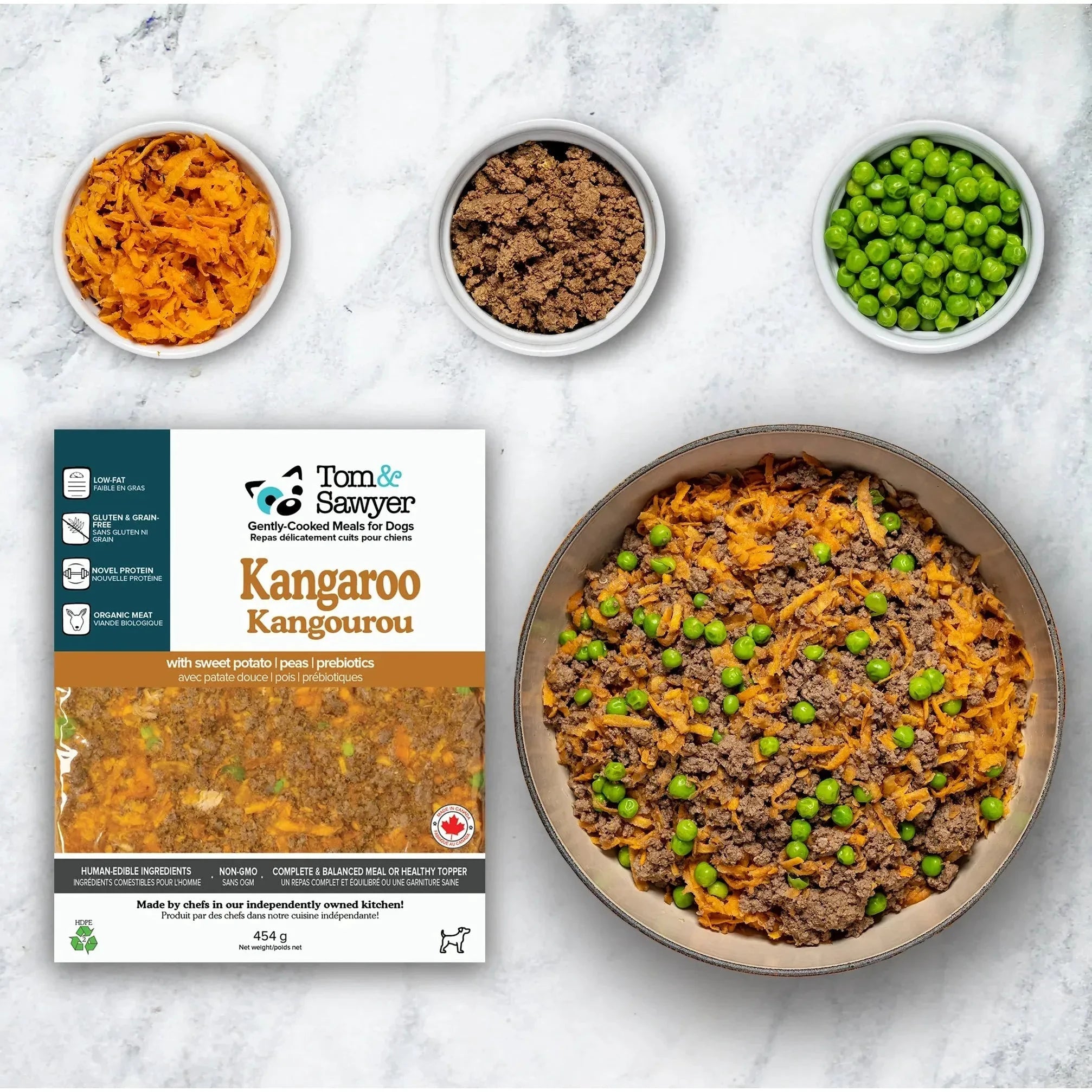 Tom&Sawyer Kangaroo Gently-cooked Frozen Meals for Dogs by Tom Sawyer