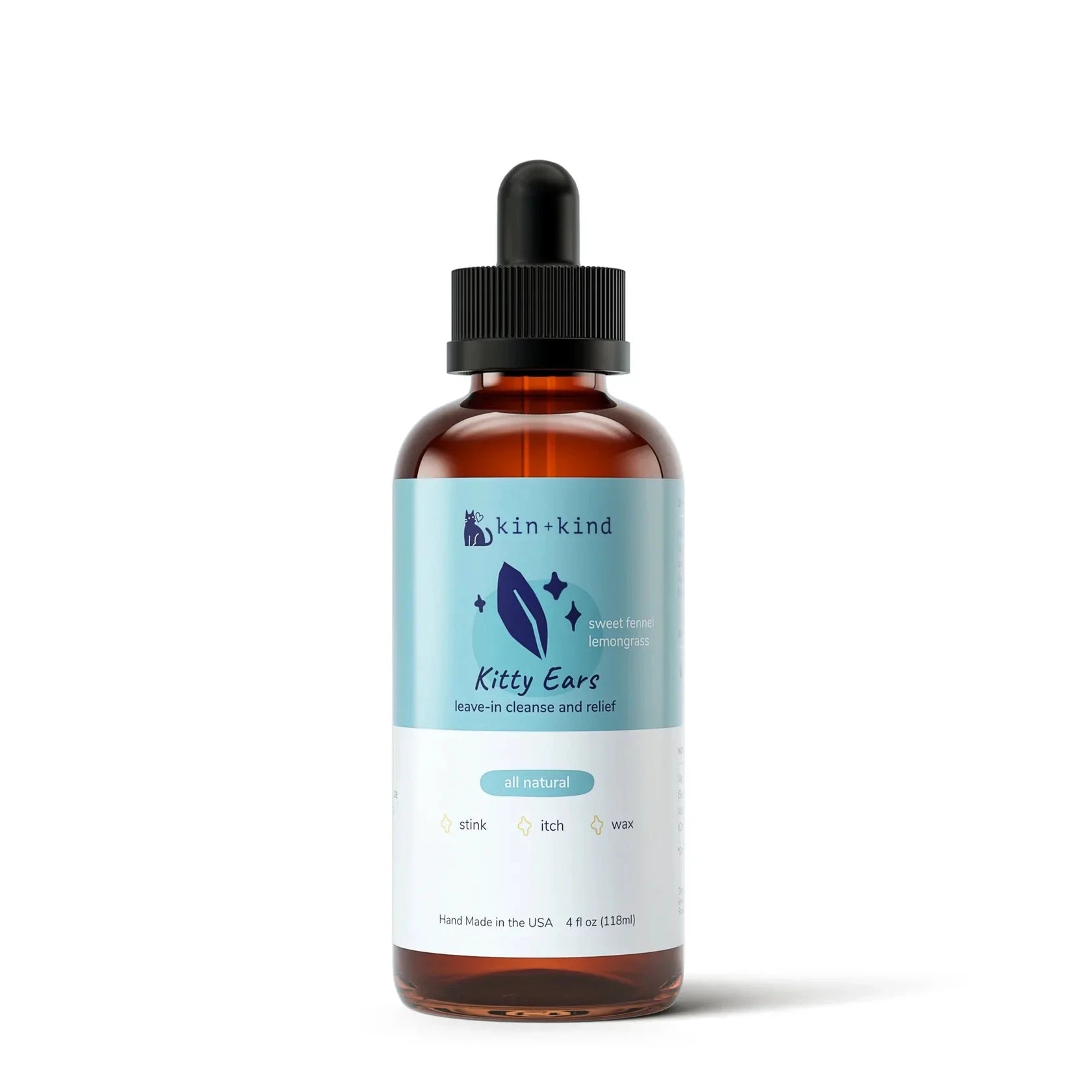 Kin&Kind - Natural Kitty Ear Cleaner 4oz by Kin+Kind