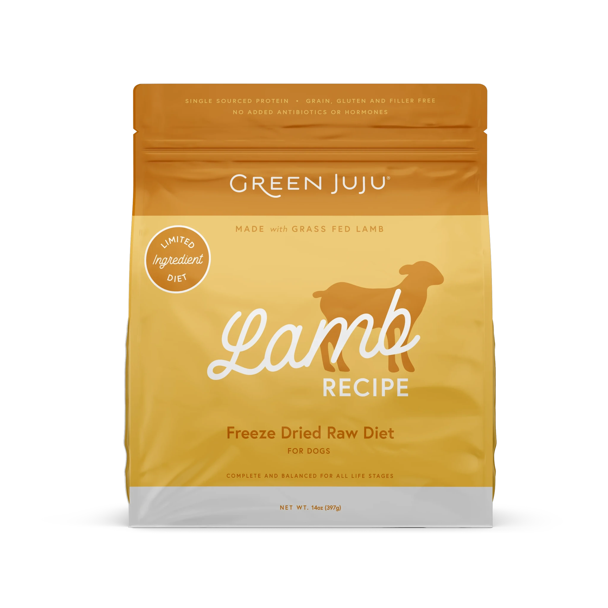 Green Juju Dog Freeze Dried Raw Lamb 397g by Green Juju