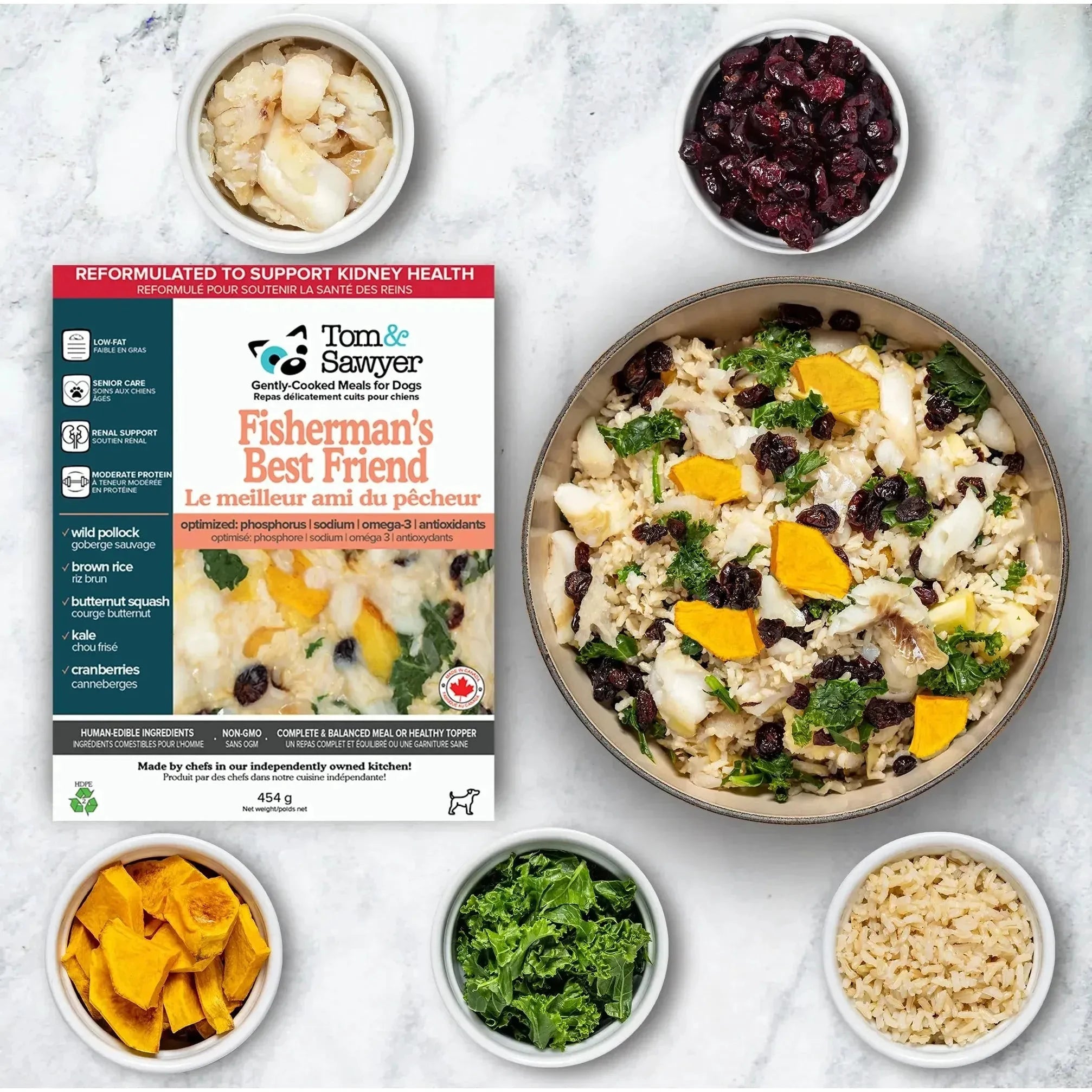 Tom&Sawyer Fisherman's Best Friend Gently-cooked Frozen Meals for Dogs by Tom Sawyer