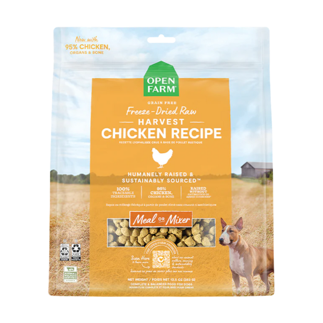 Open Farm Harvest Chicken Freeze Dried Raw Morsels for Dogs