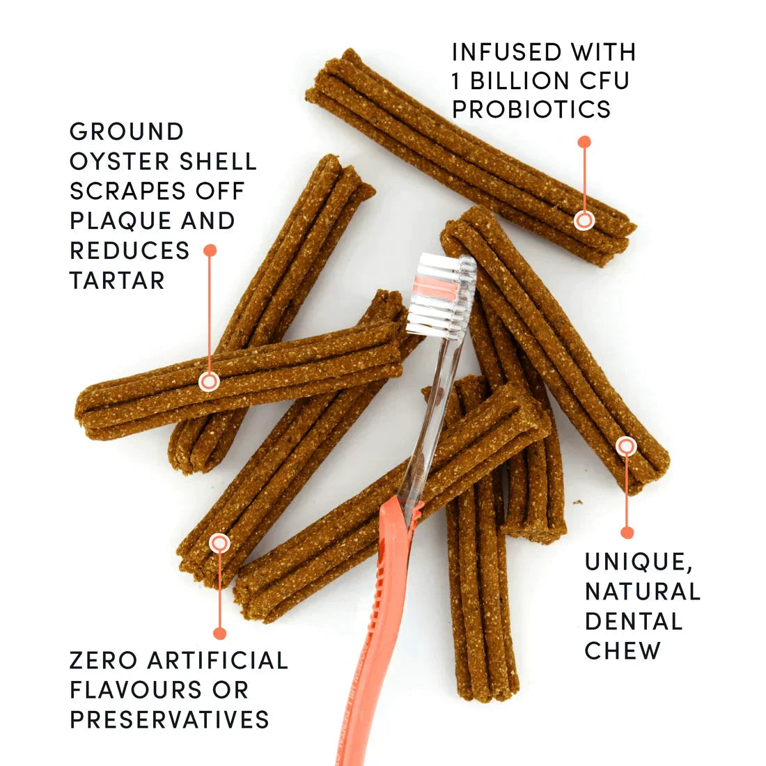 Crumps' Naturals Plaque Busters Advanced Whole Mouth Dental Sticks 10pc by Crumps' Naturals