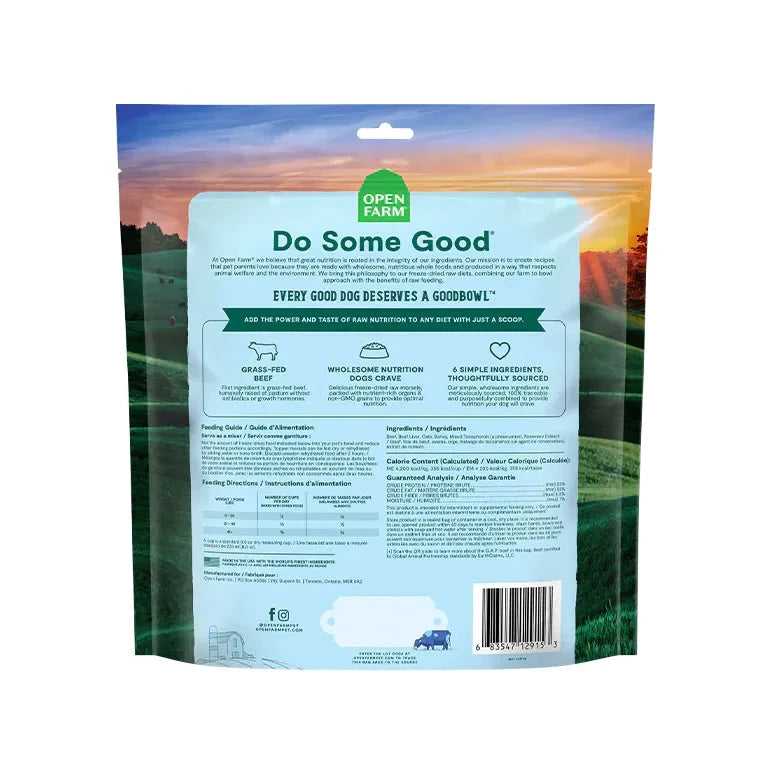 Open Farm GoodBowl Grass-Fed Beef Freeze-Dried Raw Meal Topper for Dogs by OPEN FARM