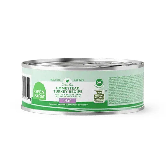 Recette de pâté de dinde pour chats de la ferme Open Farm Homestead