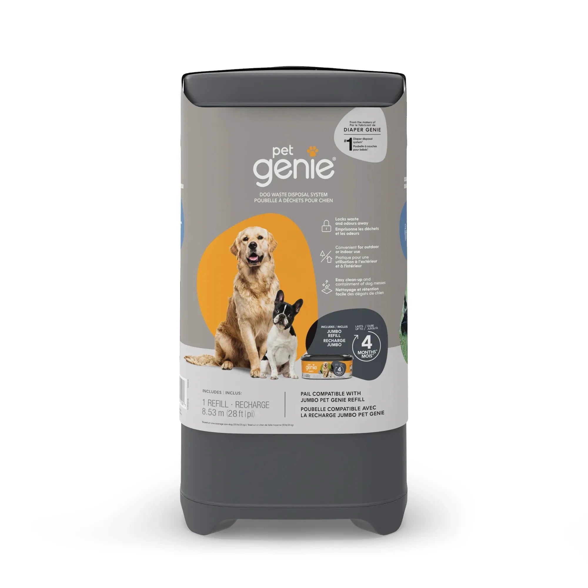 Angelcare Pet Genie Dog Waste Disposal System, Jumbo Refill (Up To 4 Months) by Pet Genie