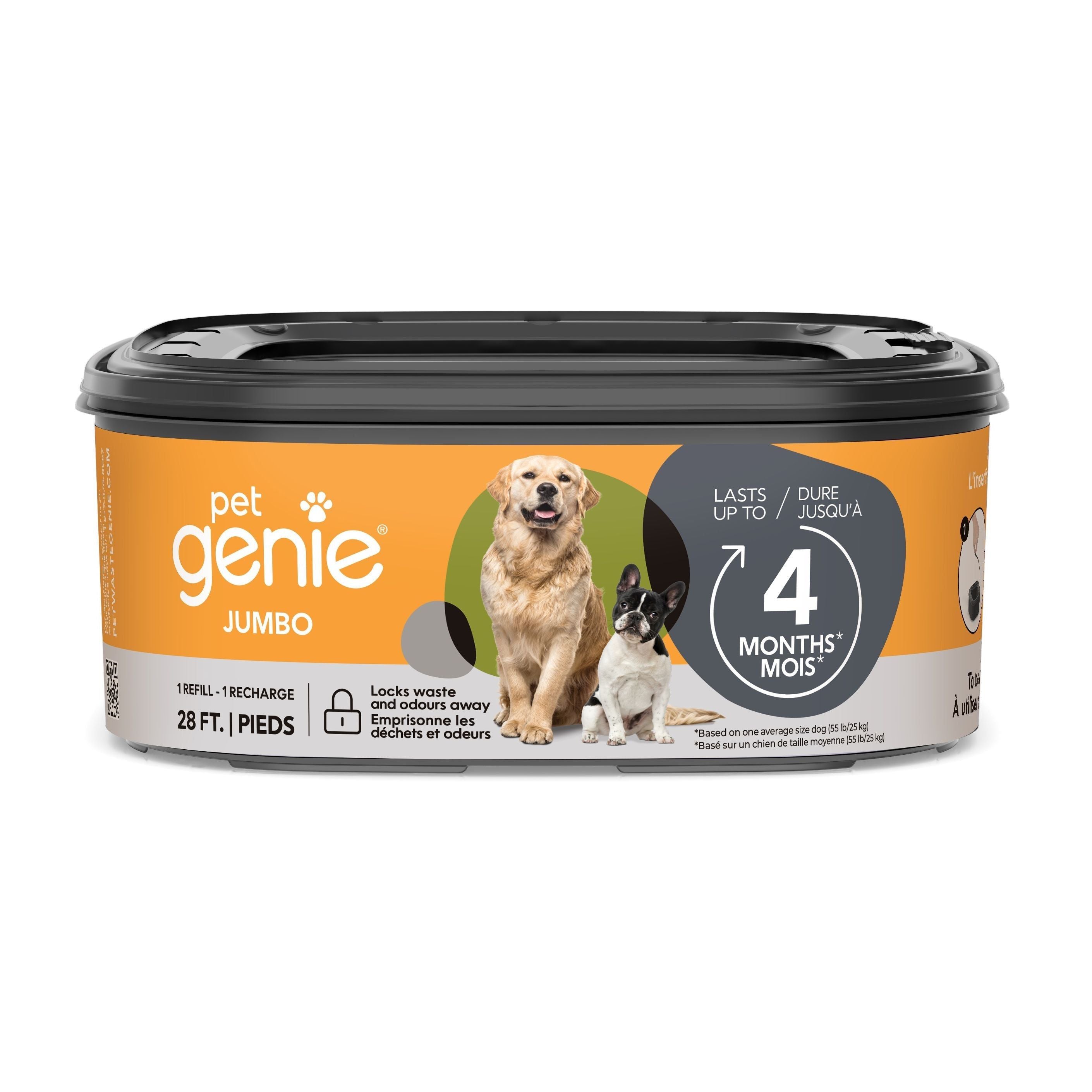 Recharge géante pour déjections canines Angelcare Pet Genie, 8,5 m (jusqu'à 4 mois)