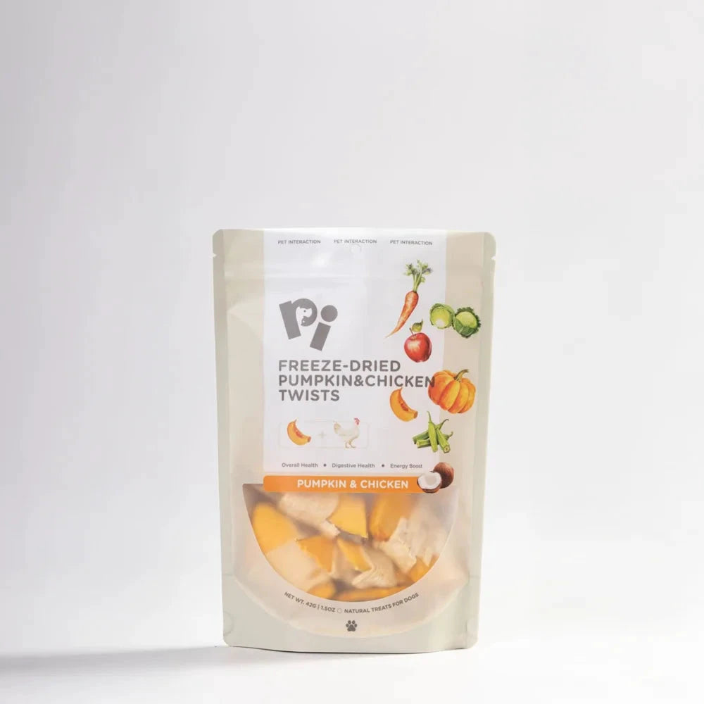 PI Pet Food Freeze Dried Pumpkin & Chicken Twists 42g by PI Pet Food