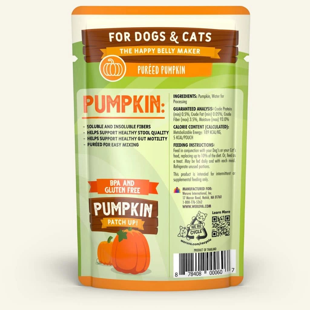 Weruva Pumpkin Patch Up! Pureed Pumpkin for Dogs & Cats by Weruva
