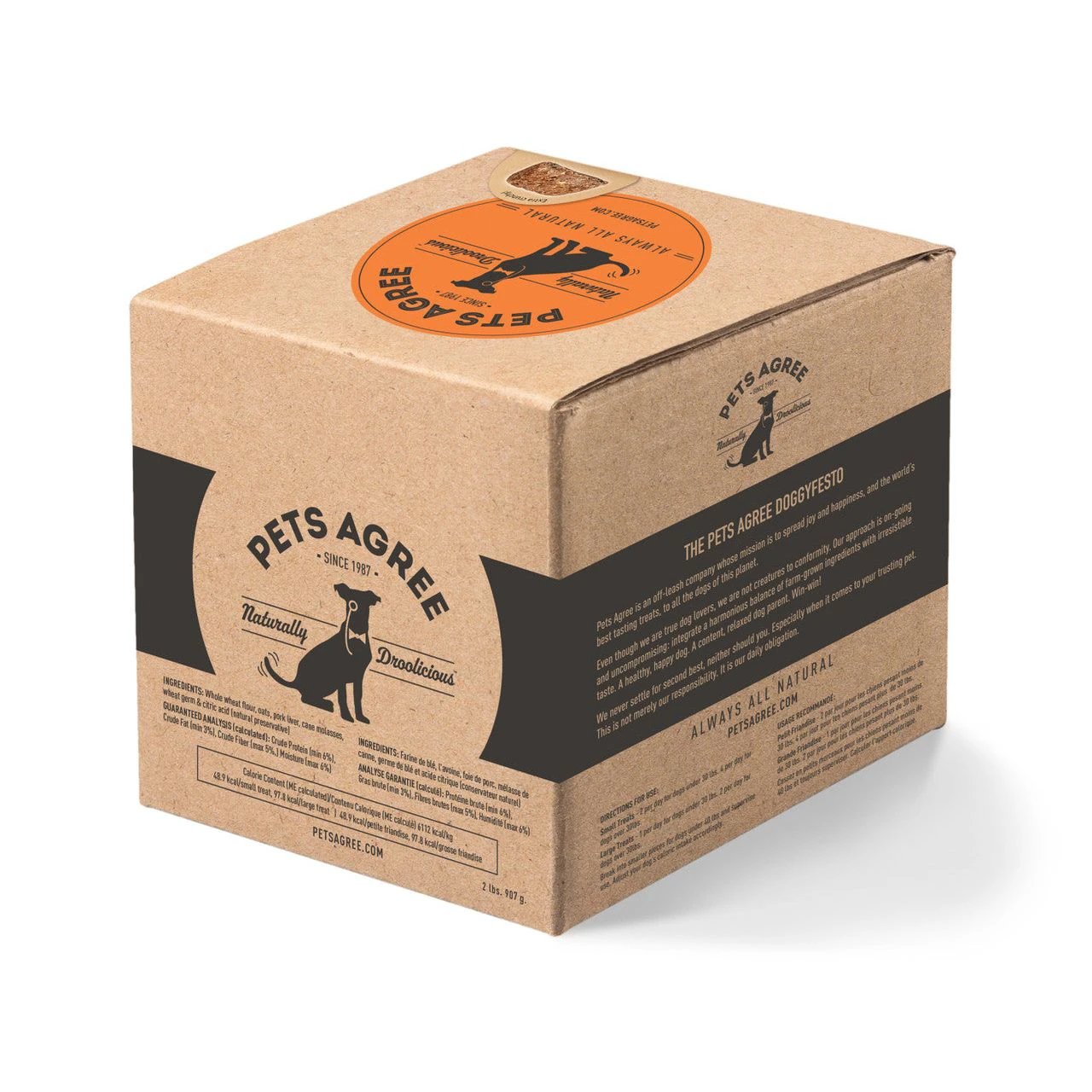 Pets Agree Liv'a Happy Life – Pork Liver Wholewheat Biscuits For Dogs 907g by Pets Agree