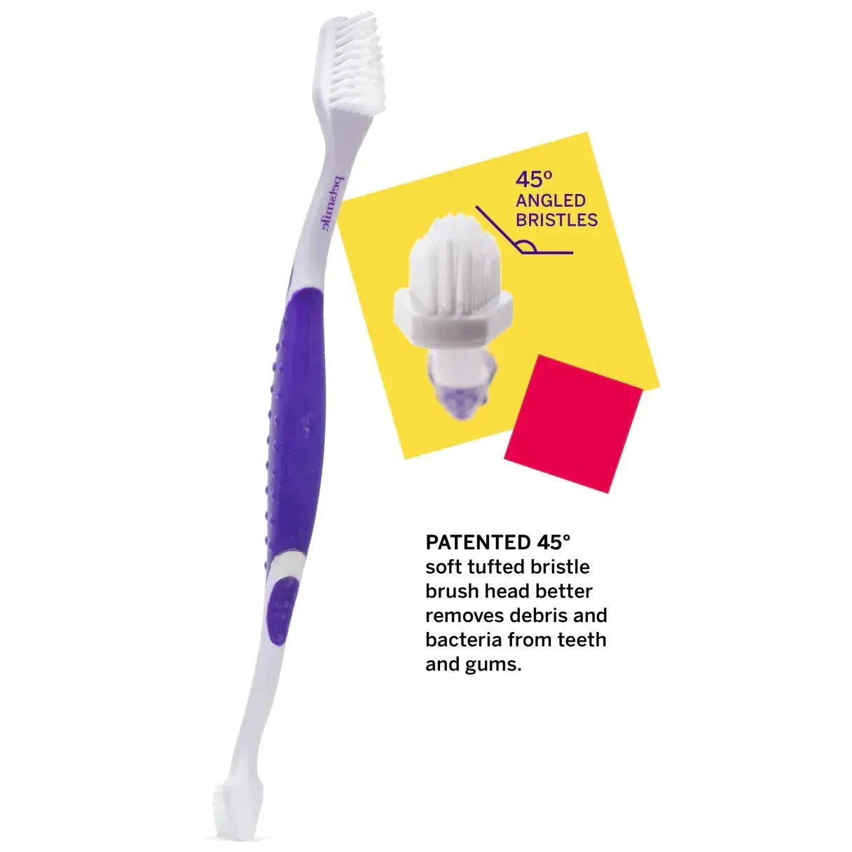Petsmile Professional Pet Toothbrush - Patented 45 degree Dual-Ended Brush Head by Petsmile