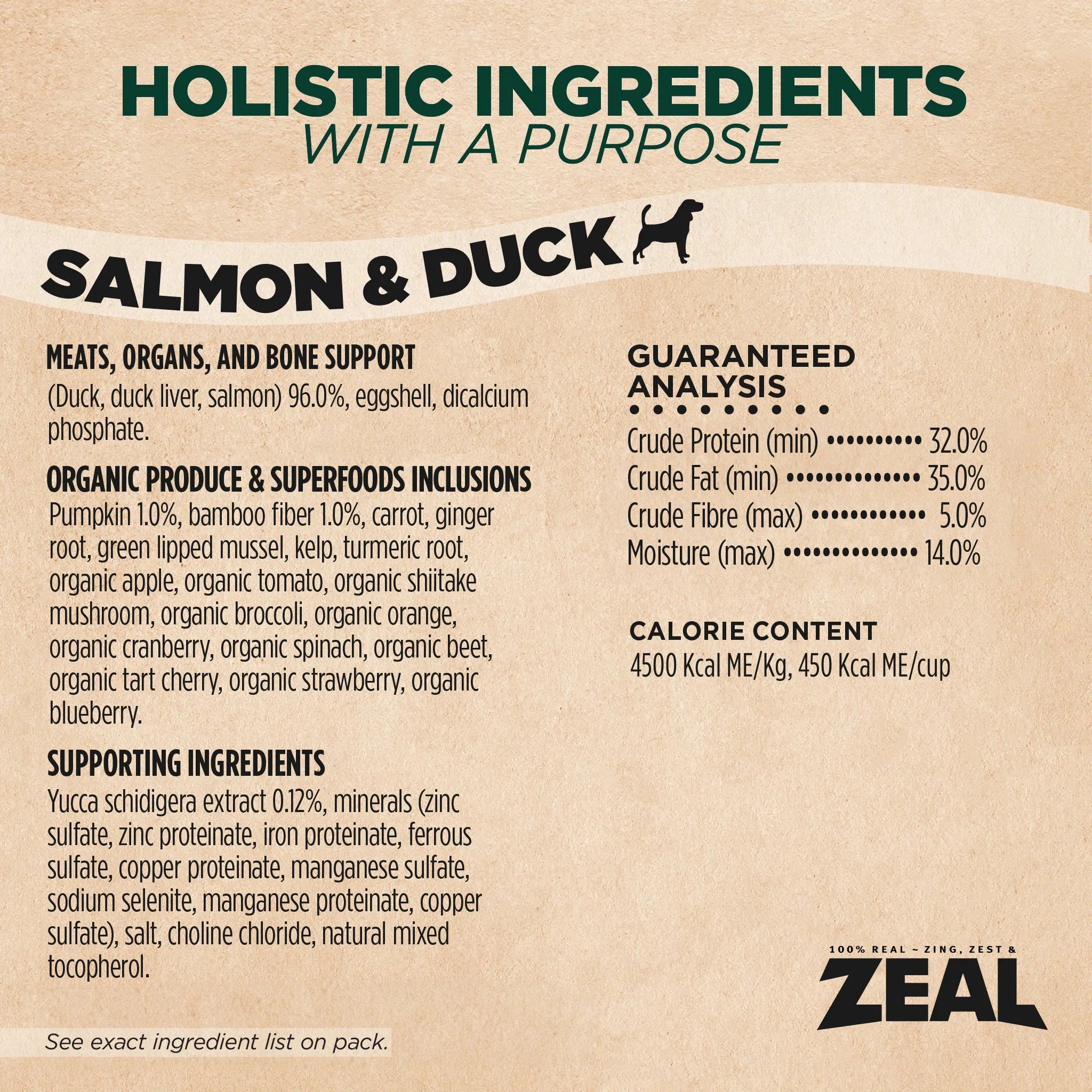 ZEAL Gently Air-Dried Grain Free Salmon & Duck Recipe for Dogs by Zeal