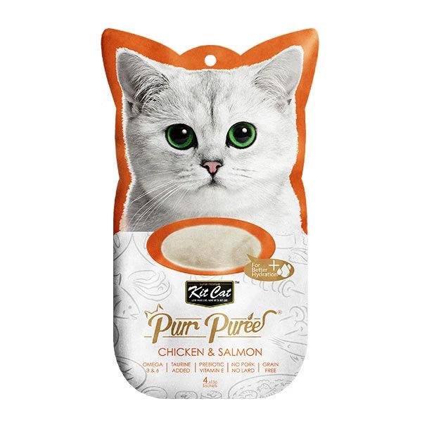 Kit Cat® Purr Purées® Friandises pour chats au poulet et au saumon