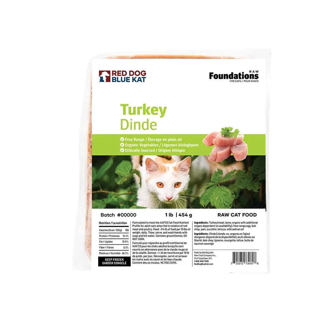 Red Dog Blue Kat Foundations Raw Turkey Recipe for Cats by RED DOG BLUE KAT