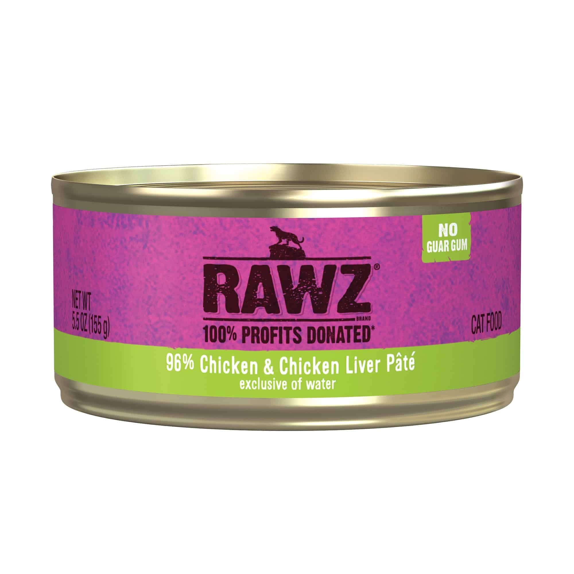 Rawz - Nourriture pour chats au poulet et au pâté de foie de poulet à 96 %