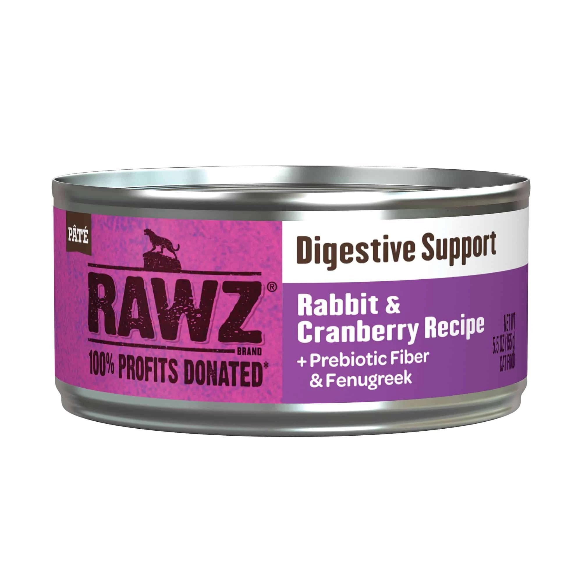 RAWZ Digestive Support Rabbit & Cranberry Cat Food 5.5oz