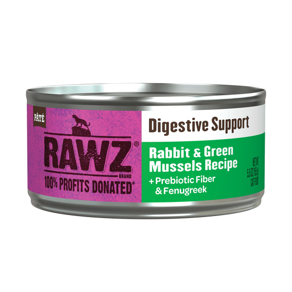 RAWZ - Digestive Support Rabbit & Green Mussels Cat Food 5.5oz