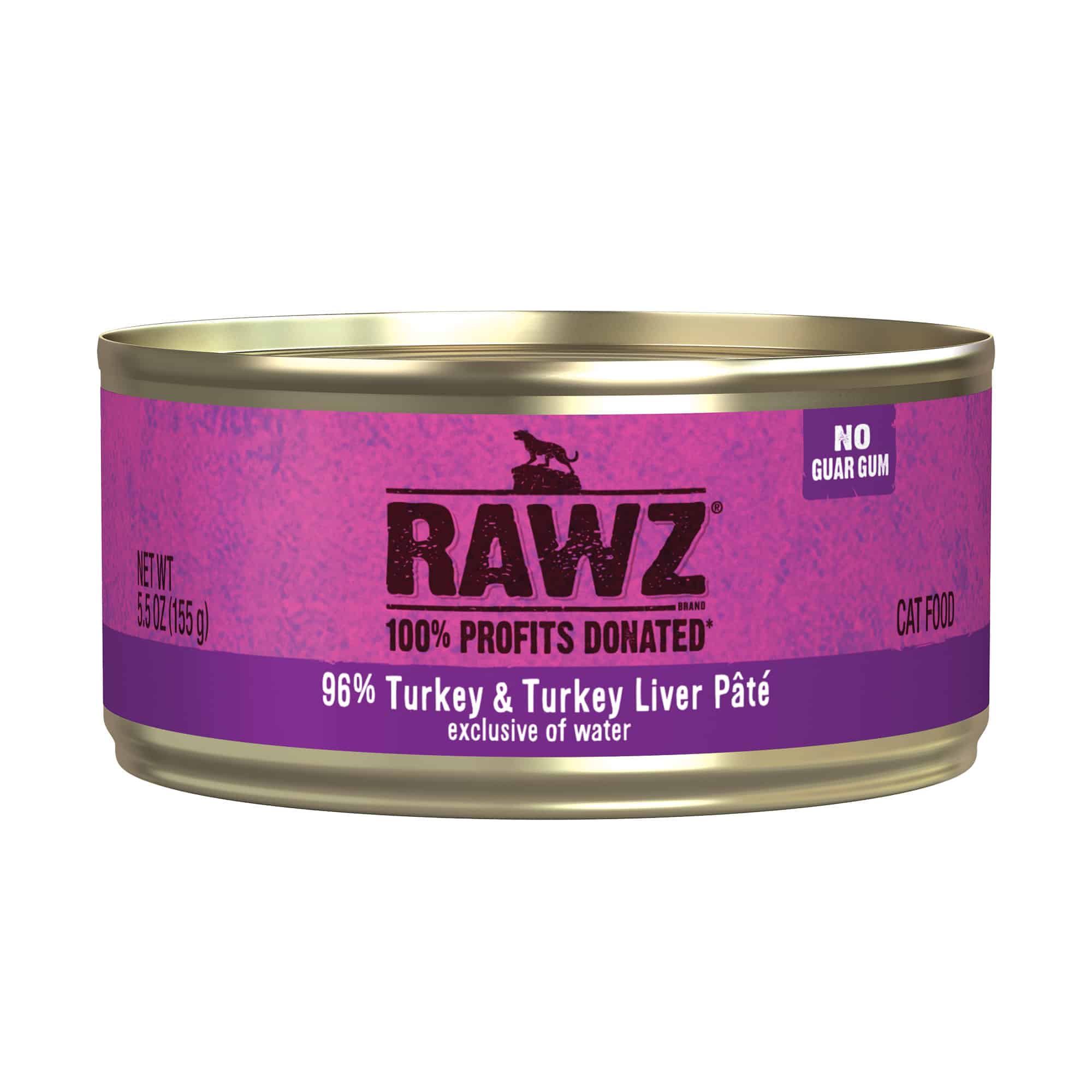 RAWZ 96% Turkey & Turkey Liver Pate Cat Food by Rawz
