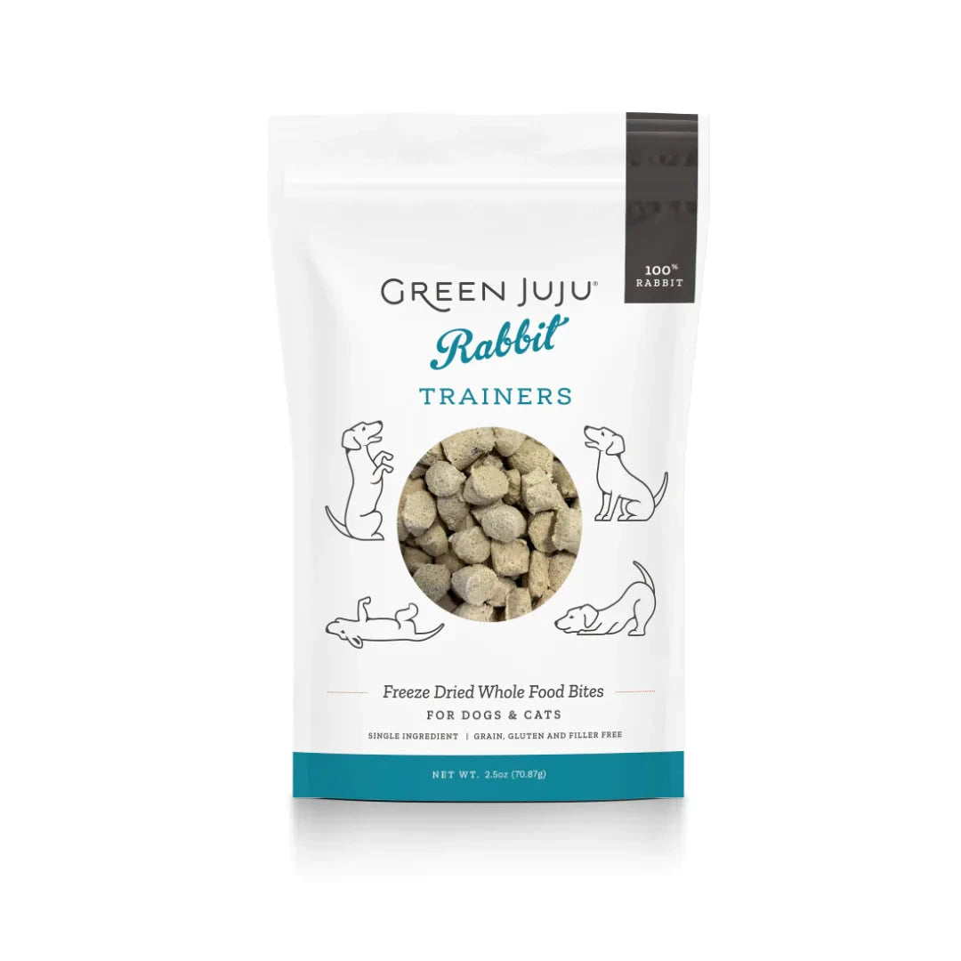 Croquettes de lapin lyophilisées à ingrédient unique Green Juju pour chiens et chats 85 g